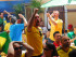 Brazilian and Chilean fans watch Brazil play Chile at the 2014 FIFA World Cup. Cafe Frappé. Photo German Silva.