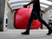 Redball Project at Jean Talon Metro. Photo Magali Crevier.