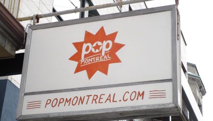 Pop Montreal sign. Mile End. Photo Rachel Levine