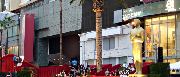 The red carpet at the Dolby Theatre (formerly the Kodak Theatre) in Hollywood during the 81st Academy Awards. Photo credit: BDS2006/Wikimedia Commons