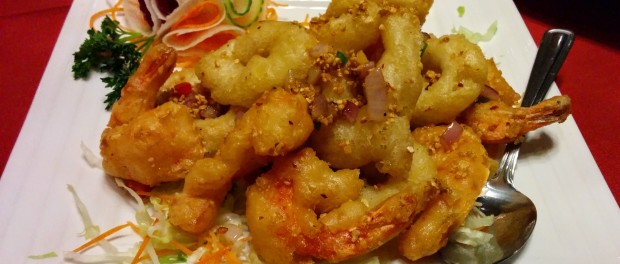 Crispy Garlic Shrimp. Emeraud de Bangkok. Photo Esther Szeben