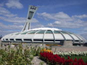 Montreal's Olympic Stadium, designed by Roger Taillibert for the 1976 event. Photo credit: Tolivero/Wikimedia Commons.