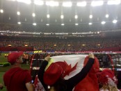 Canadian fans fill the stadium.