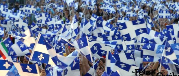 Quebec flags (and one Patriotes flag) fly proudly on the day of Fête nationale. Photo: La Fête Nationale du Québec