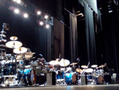 All three drumsets in a needed rest . King Crimson. Photo Ville Kiviniemi
