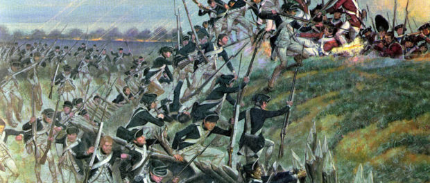 The Siege at Yorktown by Hugh Charles McBarron, Jr. Source: Wikimedia Commons.