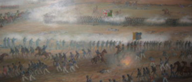 Artistic depiction of the Battle of Crysler's Farm by Adam Sherriff-Scott. Photo credit: Historica Dominion