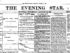 Front page of "The Evening Star", January 1869. Photo courtesy of Wikimedia Commons.