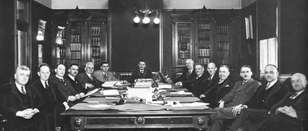 The Duplessis cabinet, 1936. Maurice Duplessis would serve four more terms as Premier of Québec.