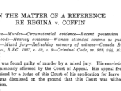 Re: R. v. Coffin, Supreme Court of Canada, 1956.