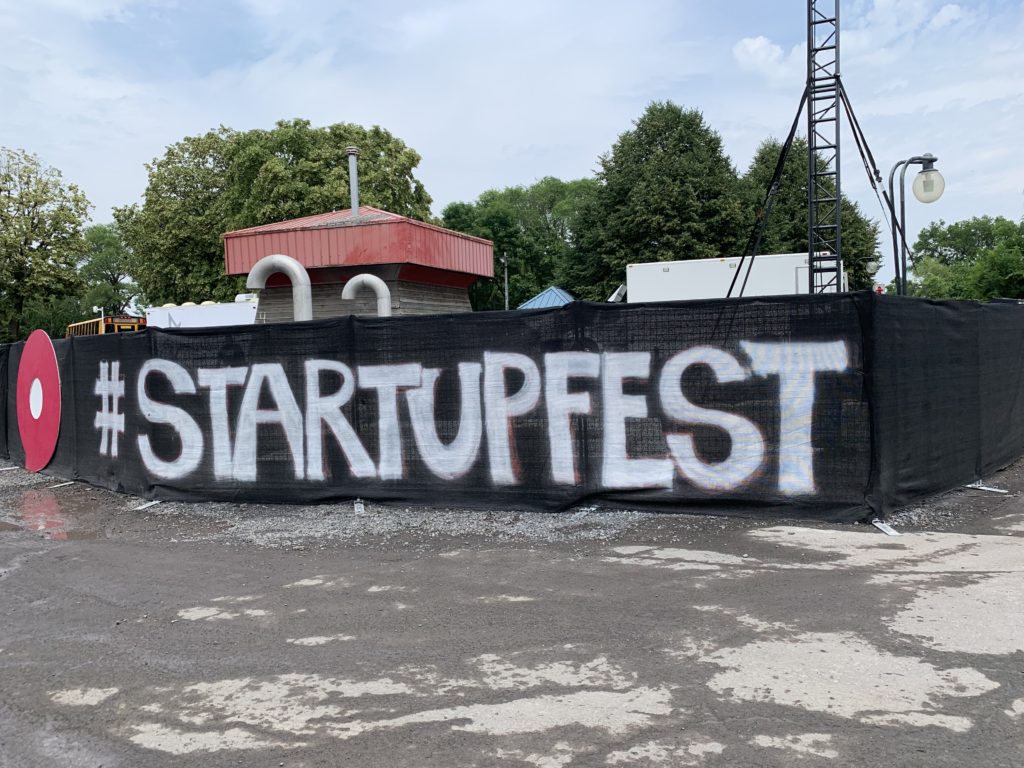 Startup Fest Sign. Photo Rachel Levinwe