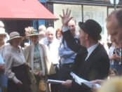 Bloomsday festivities taking place in Dublin, 2003. Photo credit: Flapdragon/Wikimedia Commons.
