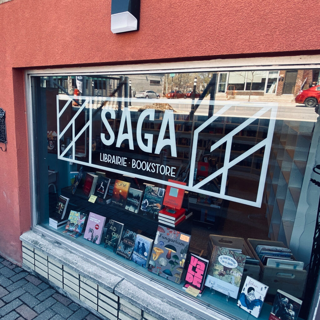 Saga Facade. Ilya Razykov and Mathieu Lauzon-Dicso of Saga Bookstore. Photo Crédit Ilya Razykov