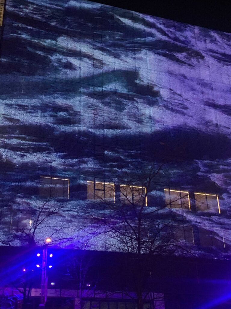 Projections on a wall