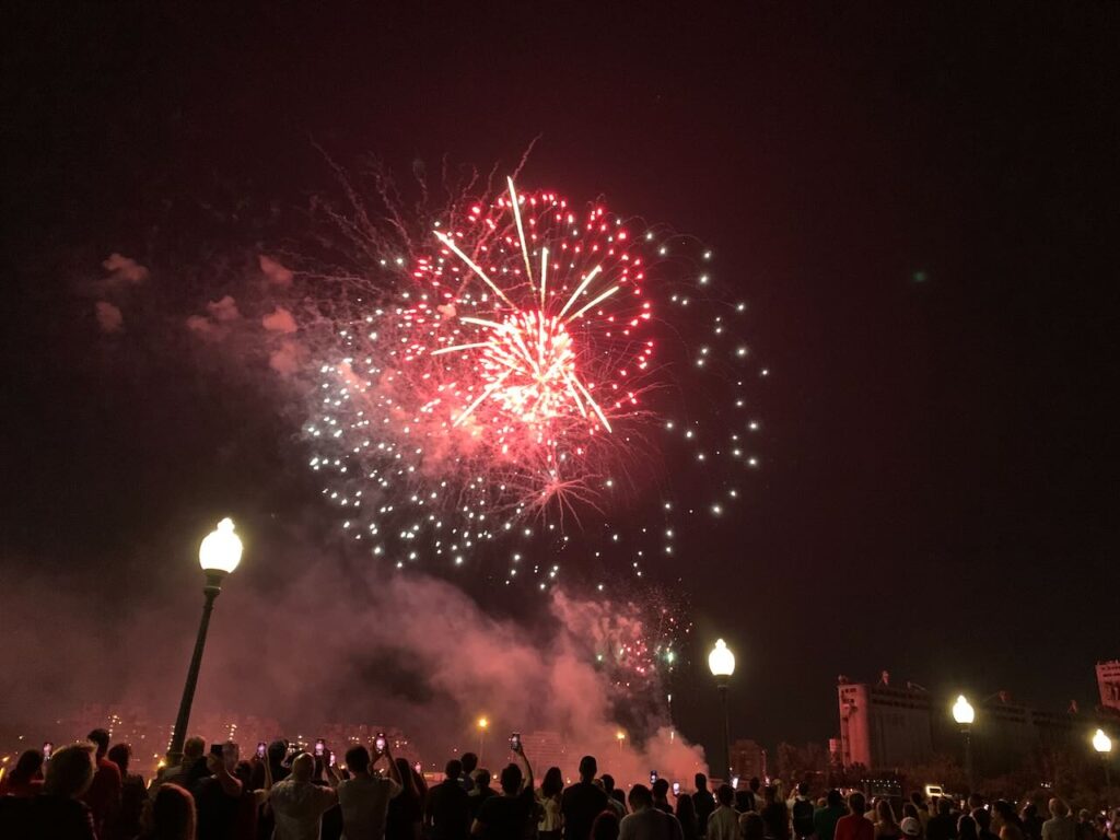 Fireworks. Montreal. Photo Rachel Levine