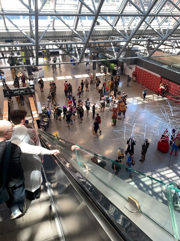 View from Escalators. Comiccon 2022. Photo Rachel Levine