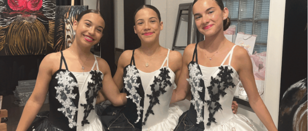 Women in black and white ballet clothes