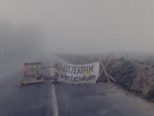 protest sign blocking smoky road