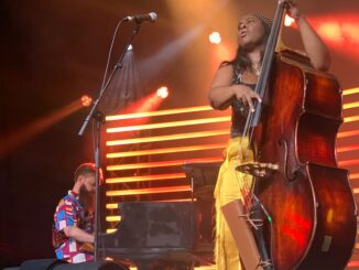 Endea Owens playing bass