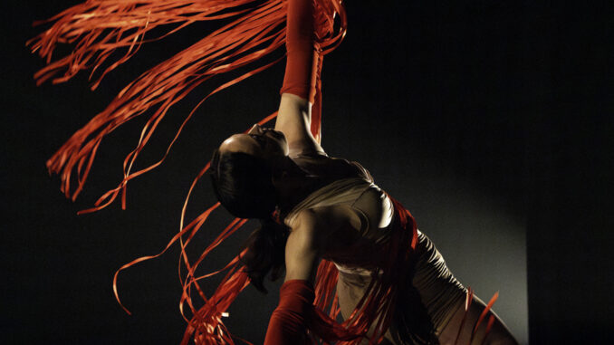 Dancer with red fringes